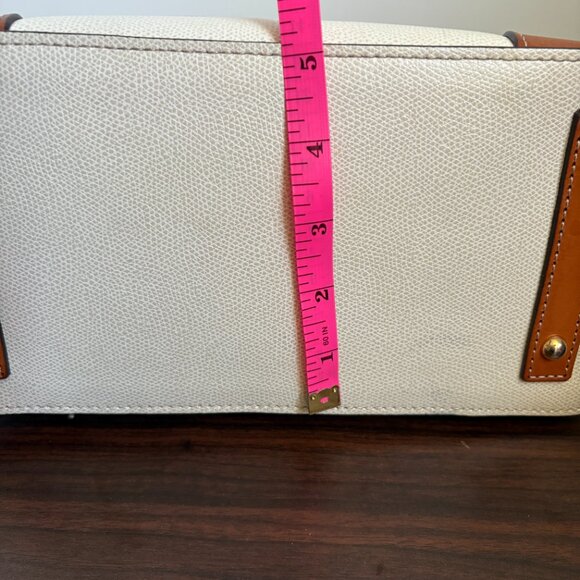 Dooney & Bourke Bone Color Turn Lock Key Shoulder Purse Hobo Leather Bag - Picture 5 of 16